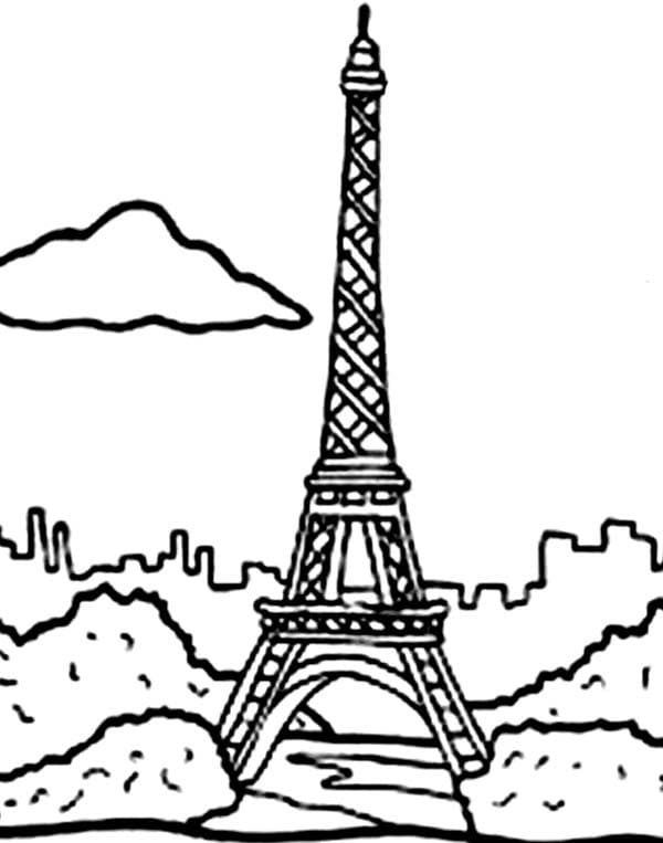 Målarbild Eiffeltornet 8