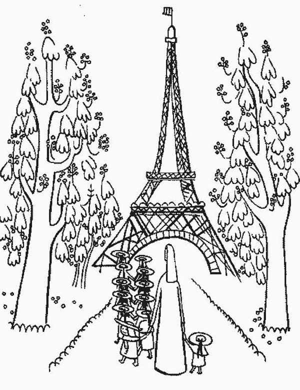 Målarbild Eiffeltornet 9
