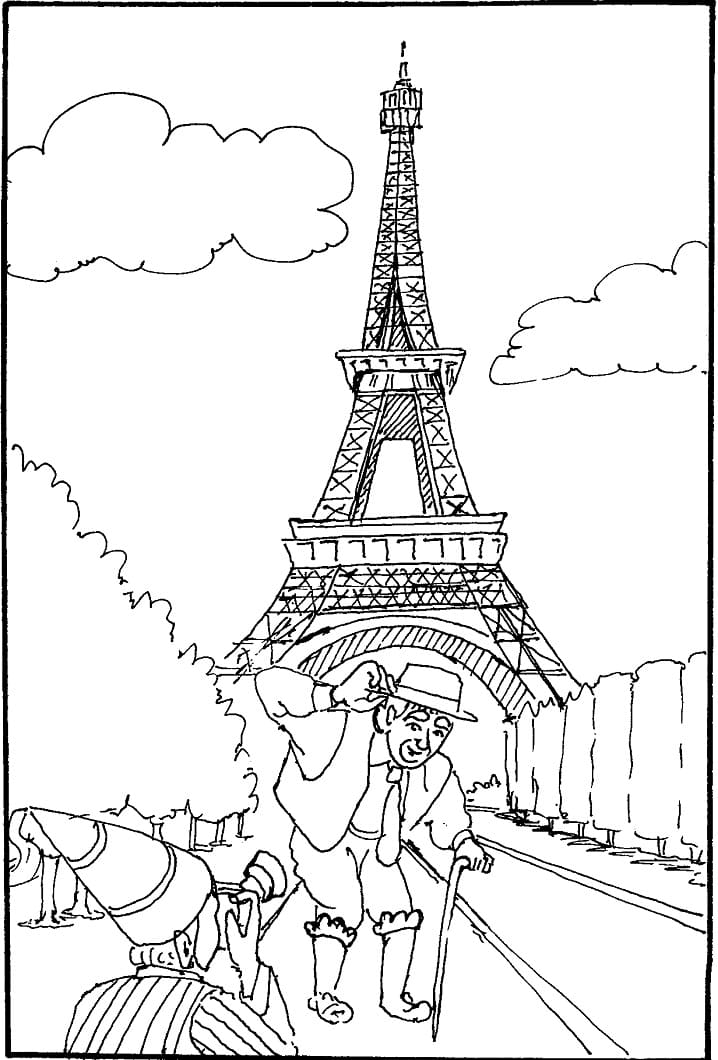 Målarbild Eiffeltornet Landskap