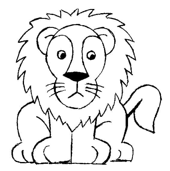 Målarbild Ett Konstigt Lejon