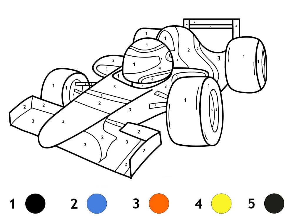 Målarbild Formelbil Måla efter nummer