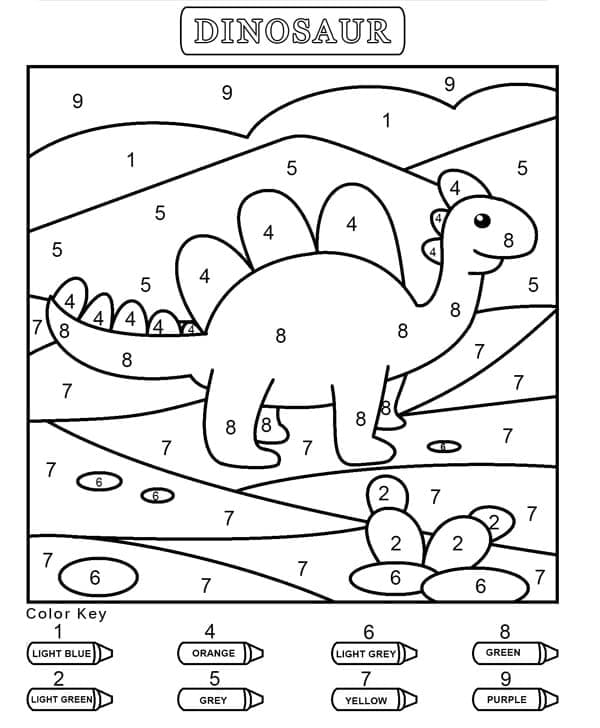 Målarbild Förtjusande Dinosaurie Måla efter nummer