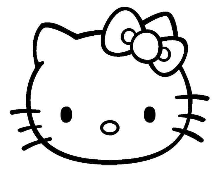 Målarbild Hello Kitty Ansikte
