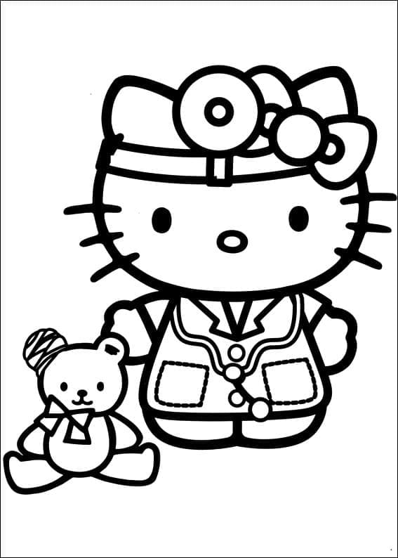 Målarbild Hello Kitty Doktor