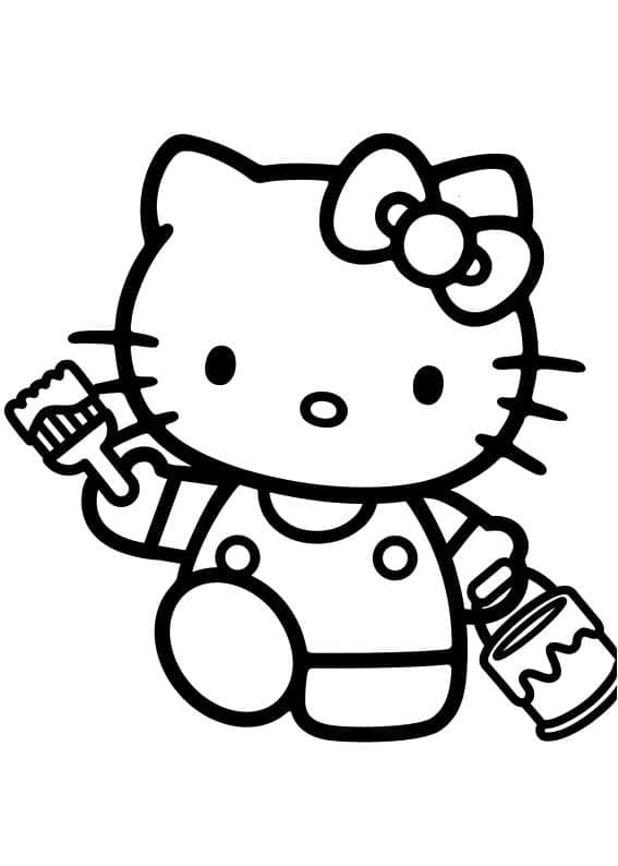 Målarbild Hello Kitty Målare