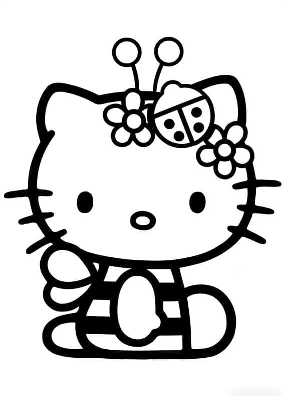 Målarbild Hello Kitty Nyckelpiga