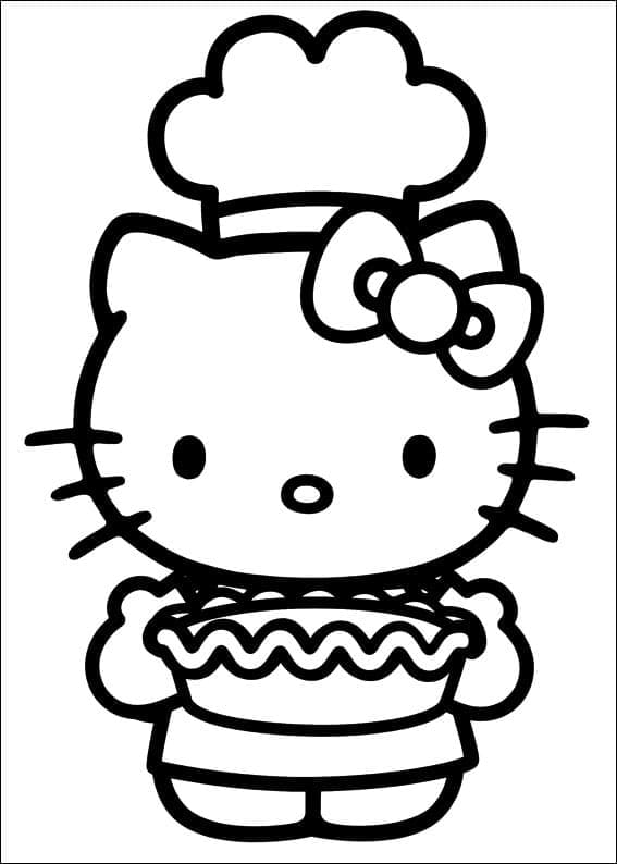 Målarbild Hello Kitty är Kock
