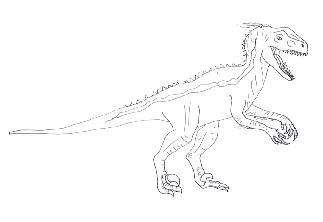 Målarbild Indoraptor (3)