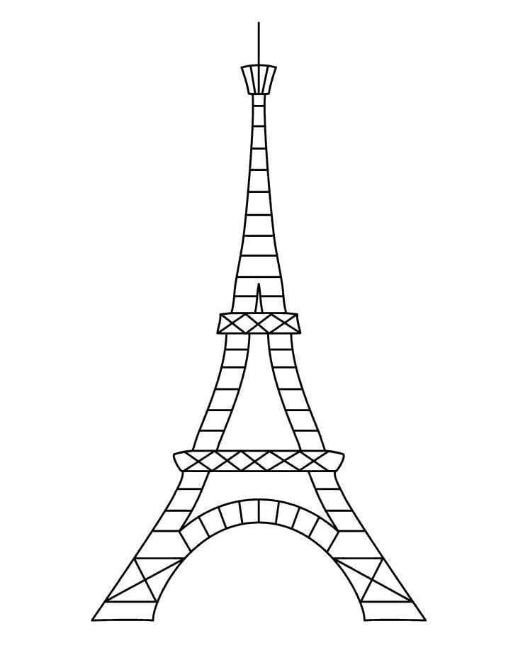 Målarbild Lätt Eiffeltornet