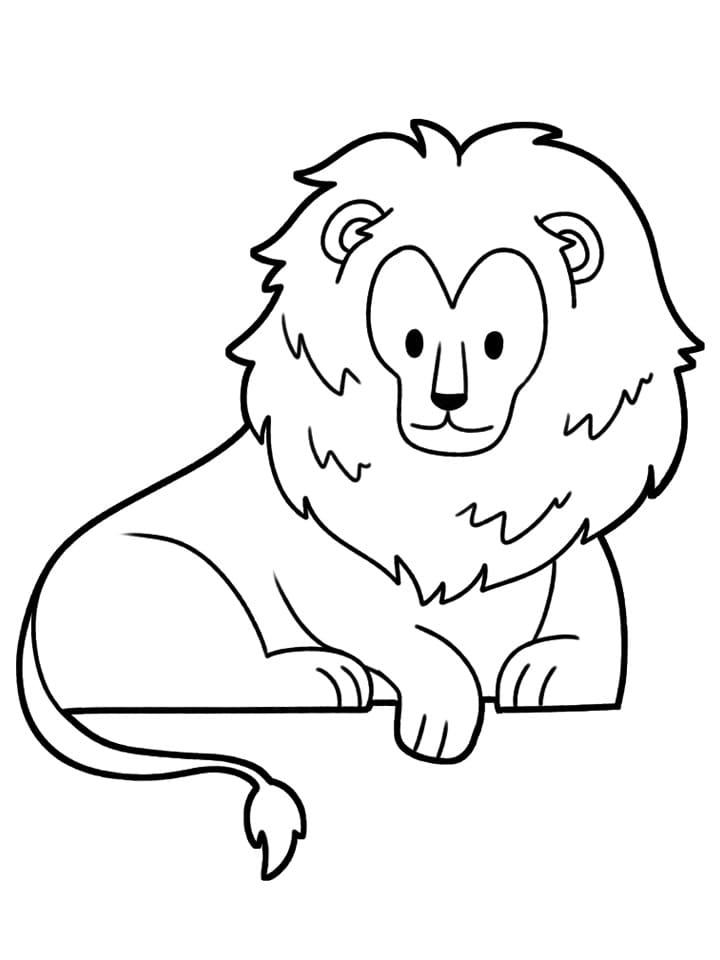 Målarbild Lejon för Barn