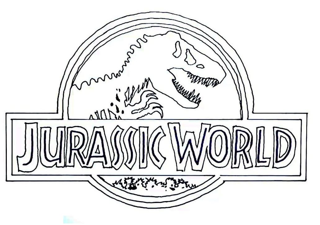 Målarbild Logotyp för Jurassic World
