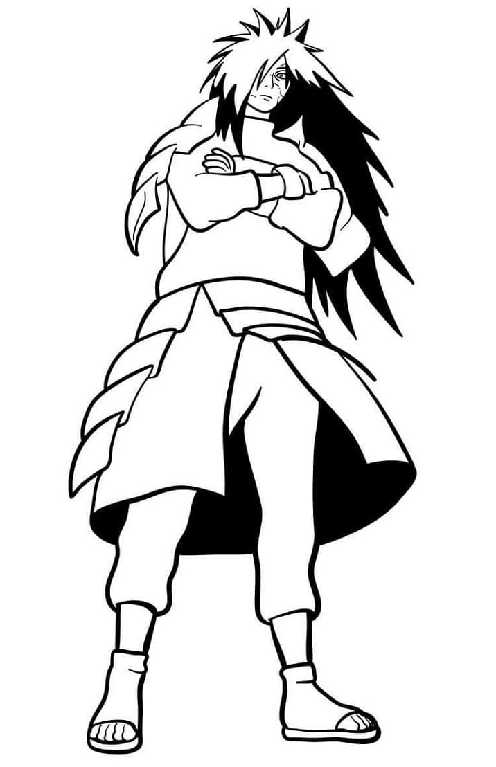 Målarbild Madara Uchiha från Anime Naruto