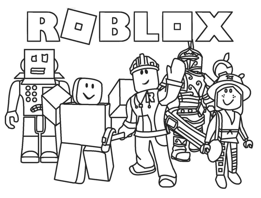 Målarbild Roblox Karaktärer