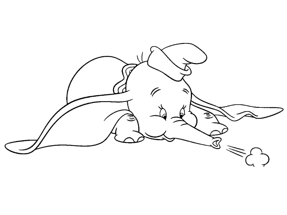 Målarbild Rolig Dumbo