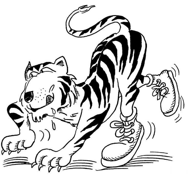 Målarbild Rolig Tiger