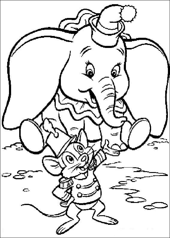 Målarbild Timothy och Dumbo