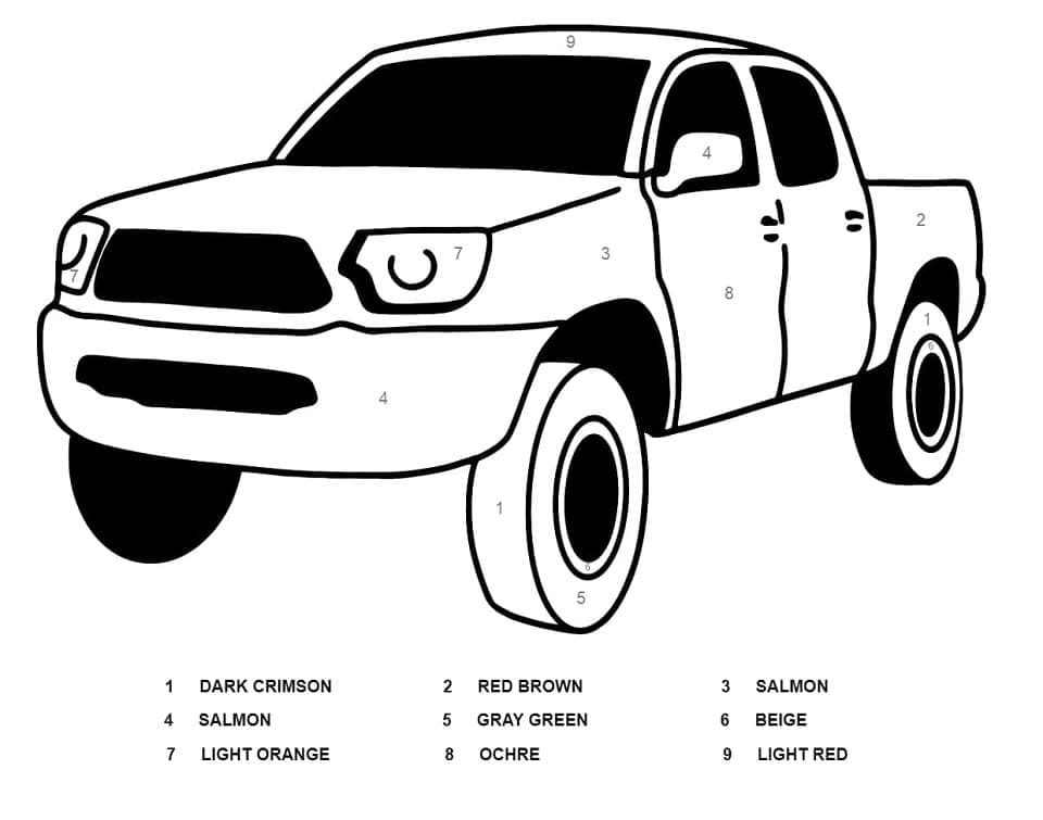 Målarbild Toyota Pickup Måla efter nummer