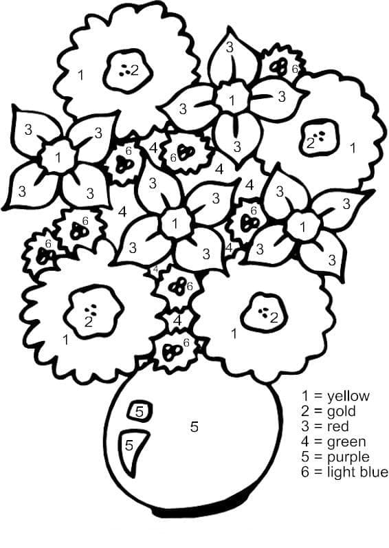 Målarbild Vackra Blommor Måla efter nummer