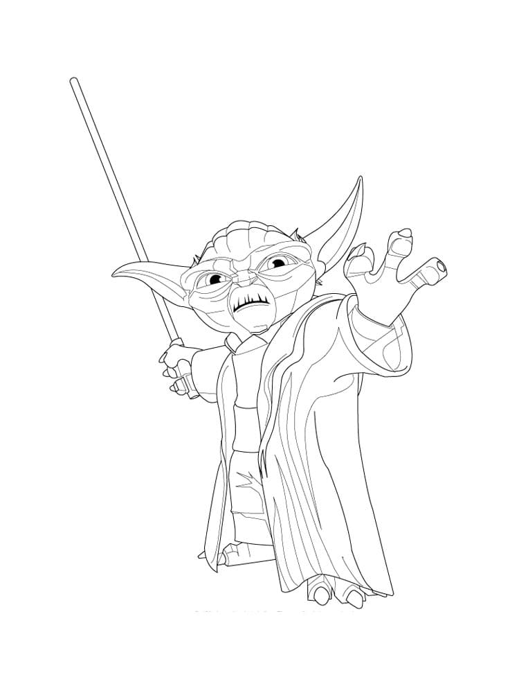 Målarbild Yoda (1)
