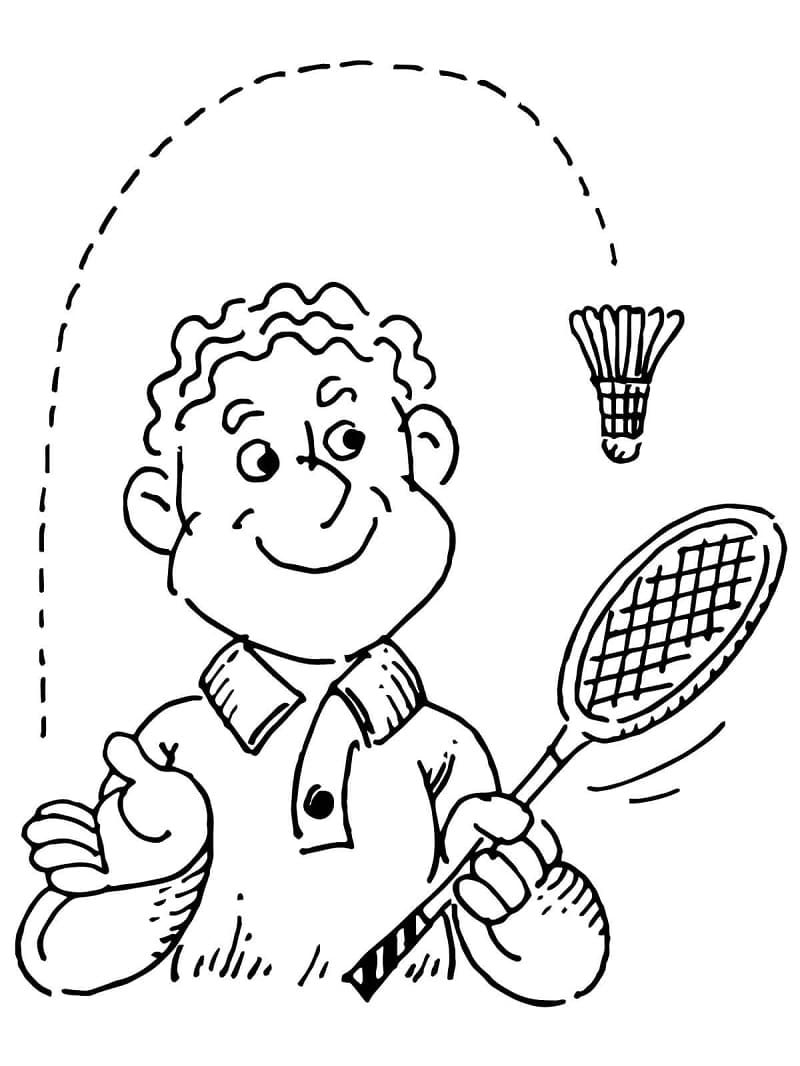 Målarbild Badminton (1)