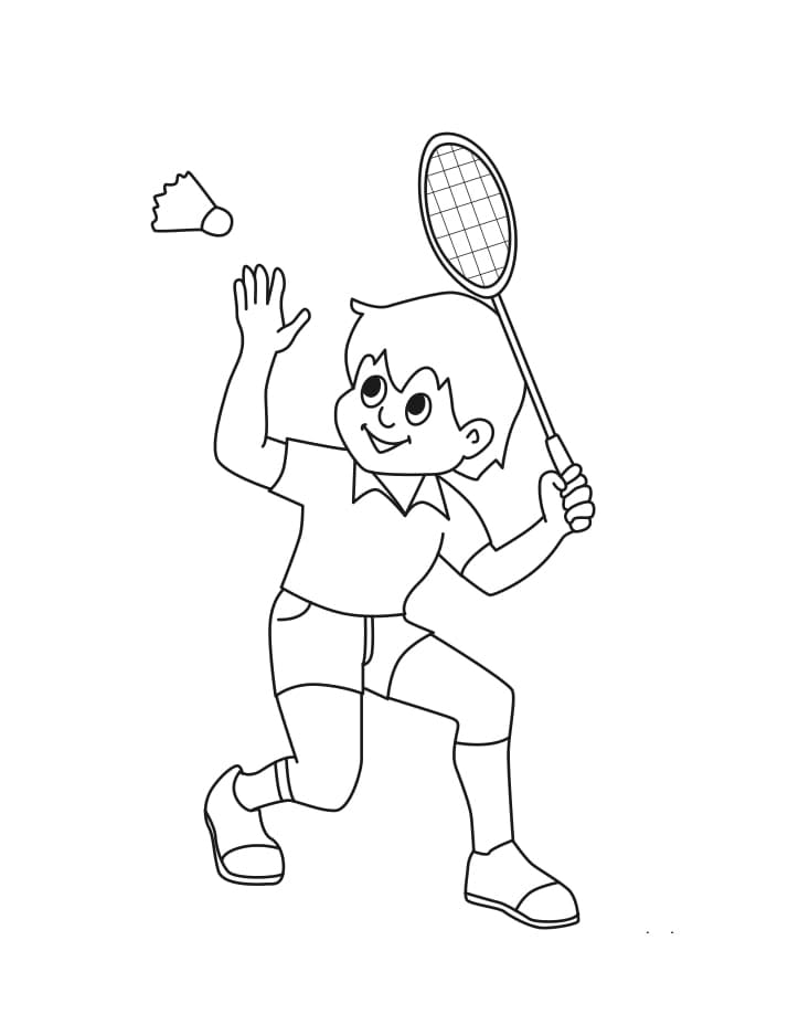 Målarbild Badminton (4)