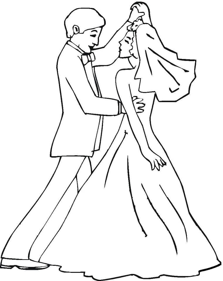 Målarbild Bröllopsdans