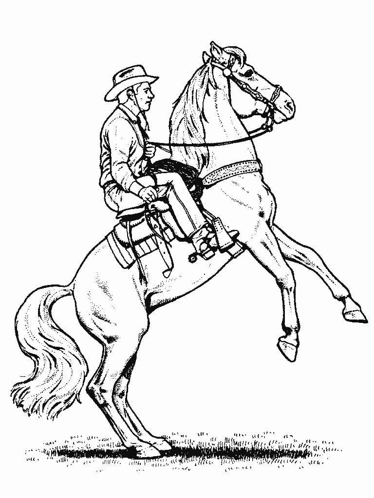 Målarbild Cowboy På Häst