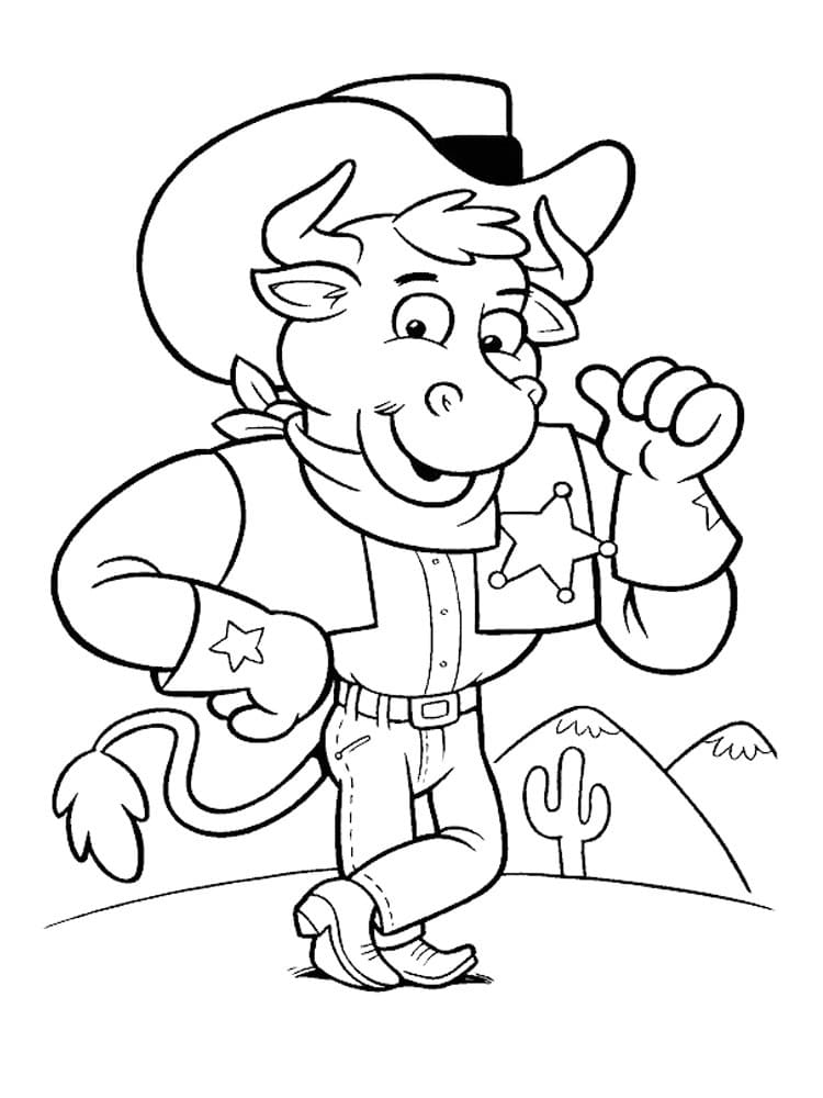 Målarbild En Rolig Cowboy