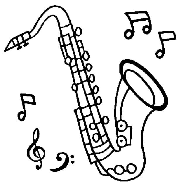 Målarbild En Saxofon