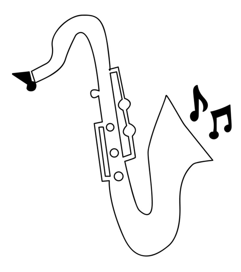 Målarbild Enkel Saxofon