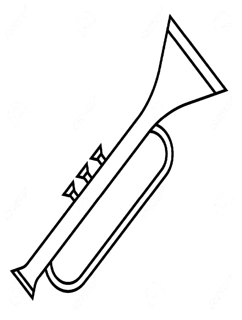 Målarbild Enkel Trumpet