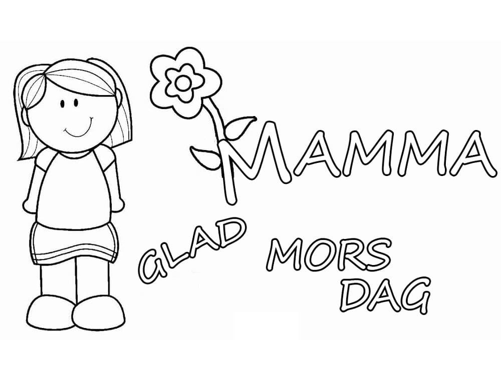 Målarbild Glad Mors Dag Mamma