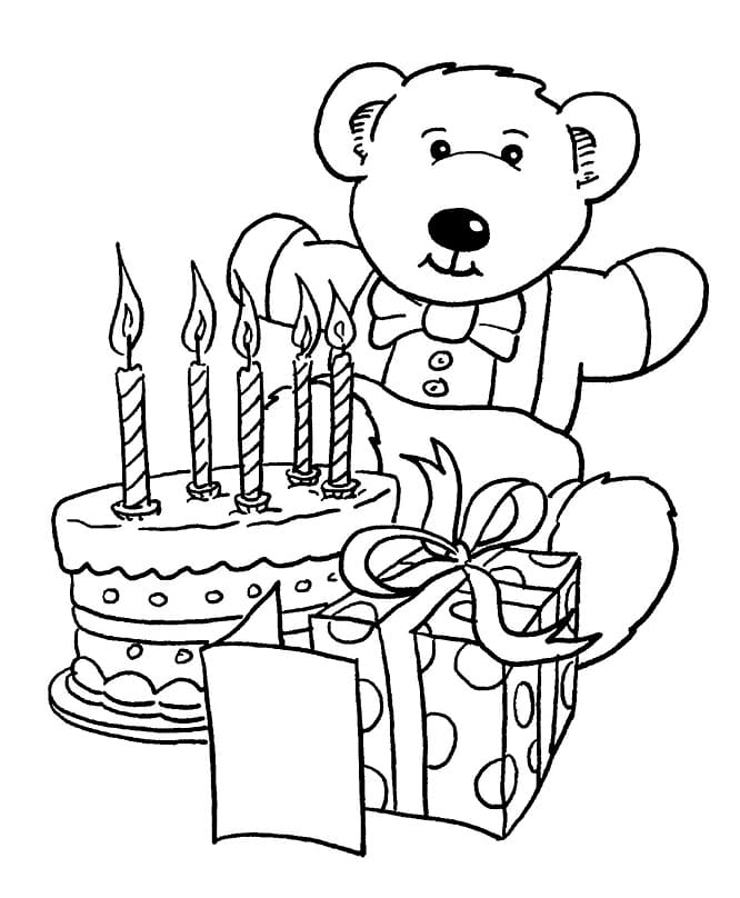 Målarbild Grattis på födelsedagen för barn
