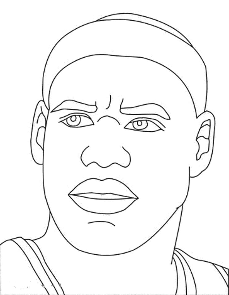 Målarbild LeBron James Ansikte