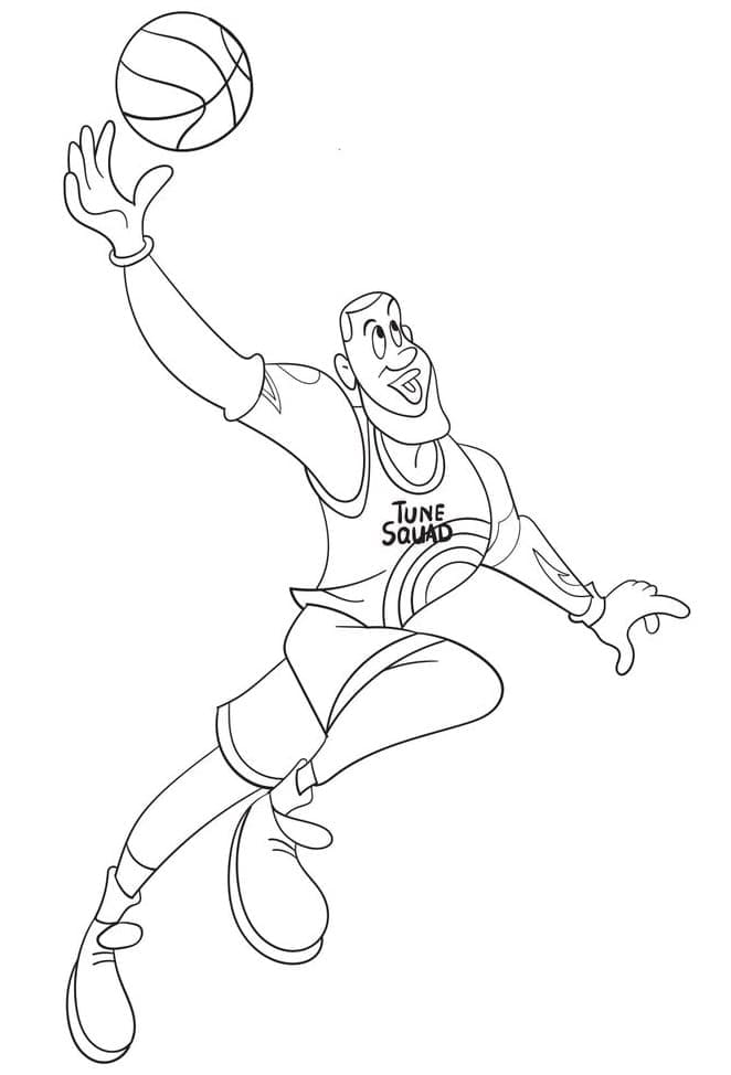 Målarbild LeBron James Spelar Basket