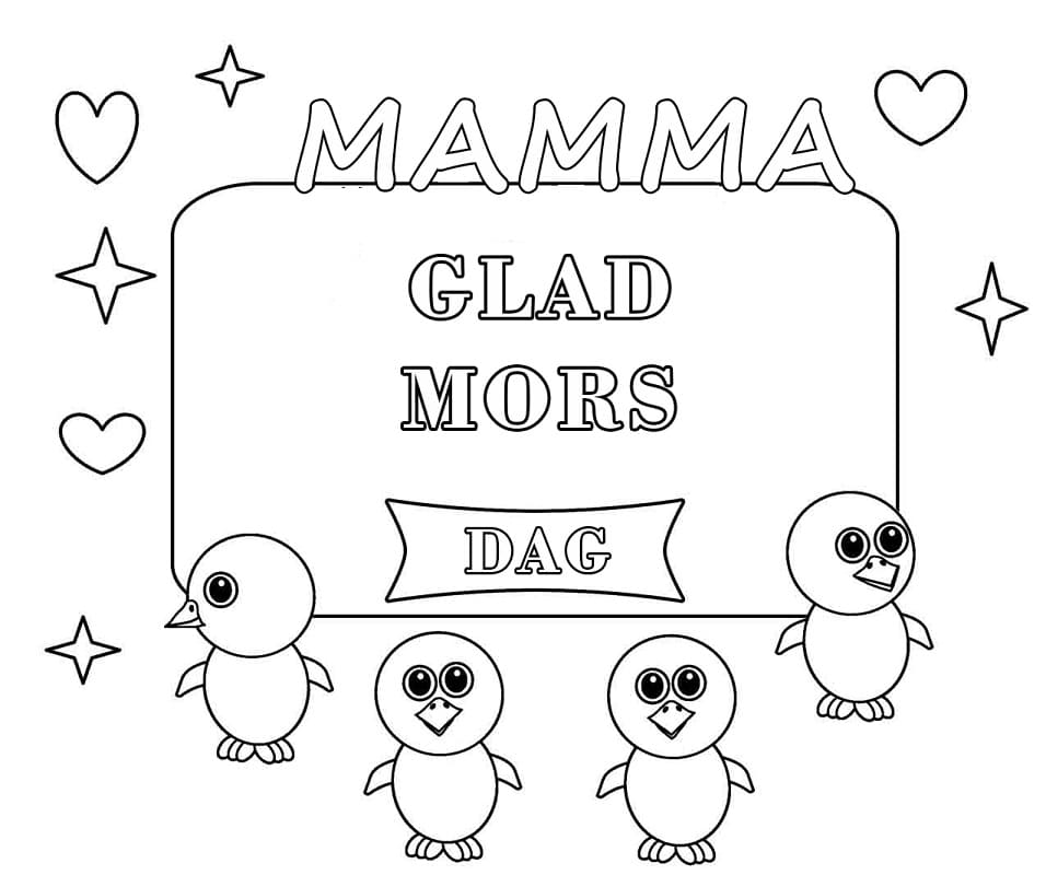 Målarbild Mamma Glad Mors Dag