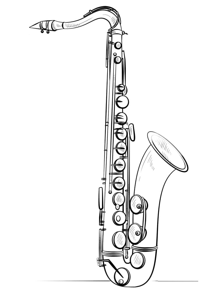 Målarbild Saxofon (1)