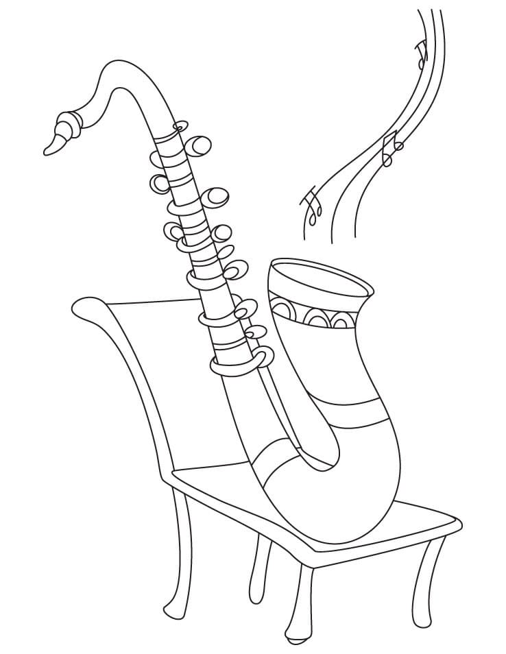 Målarbild Saxofon (3)