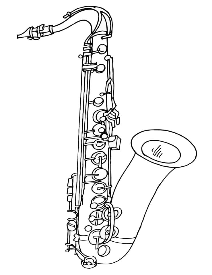 Målarbild Saxofon (4)