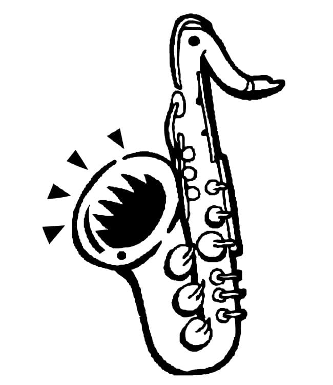 Målarbild Saxofon för Barn