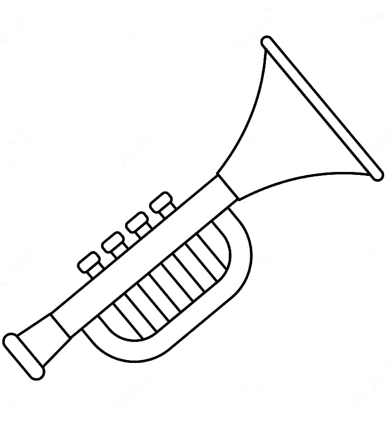 Målarbild Trumpet för Barn