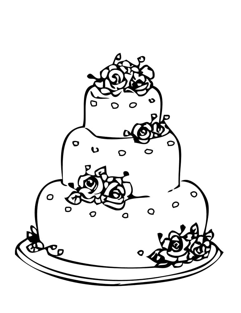 Målarbild Vacker Bröllopstårta