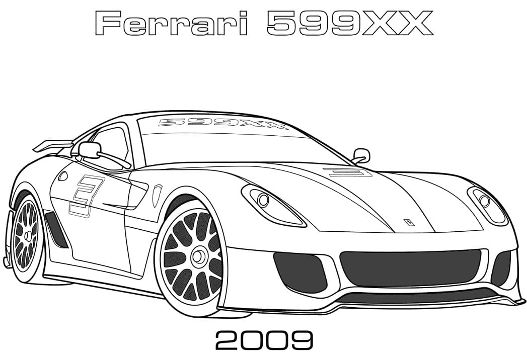 Målarbild 2009 Ferrari 599XX