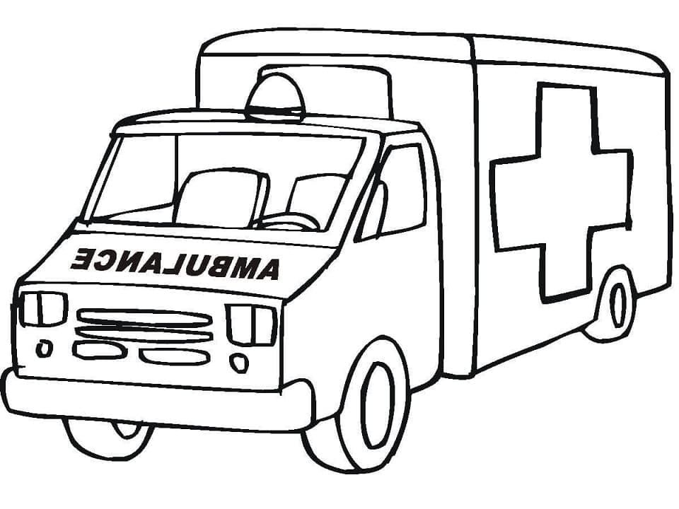 Målarbild Ambulans 1