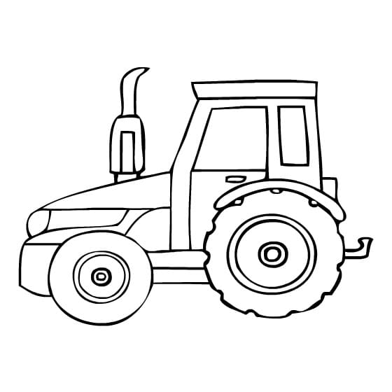 Målarbild En Vanlig Traktor