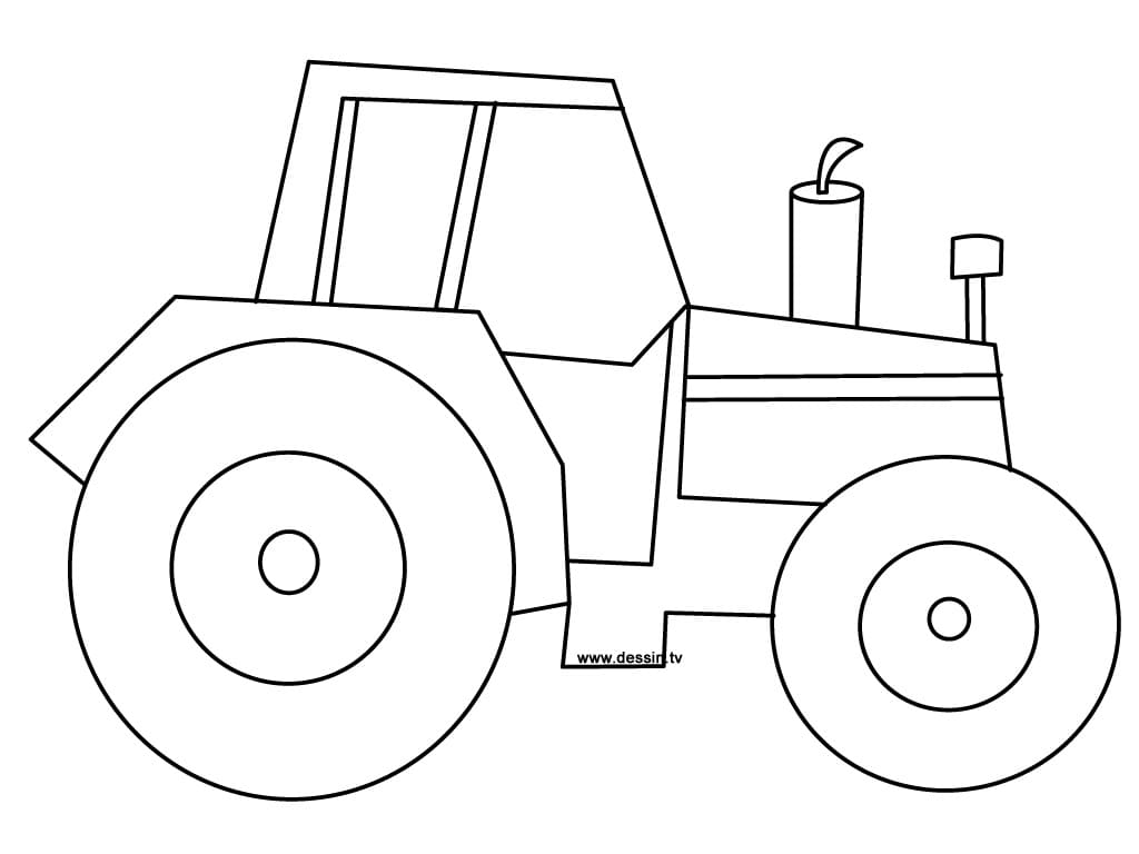 Målarbild Enkel Traktor