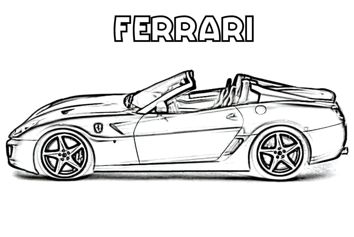 Målarbild Ferrari Bil för Barn