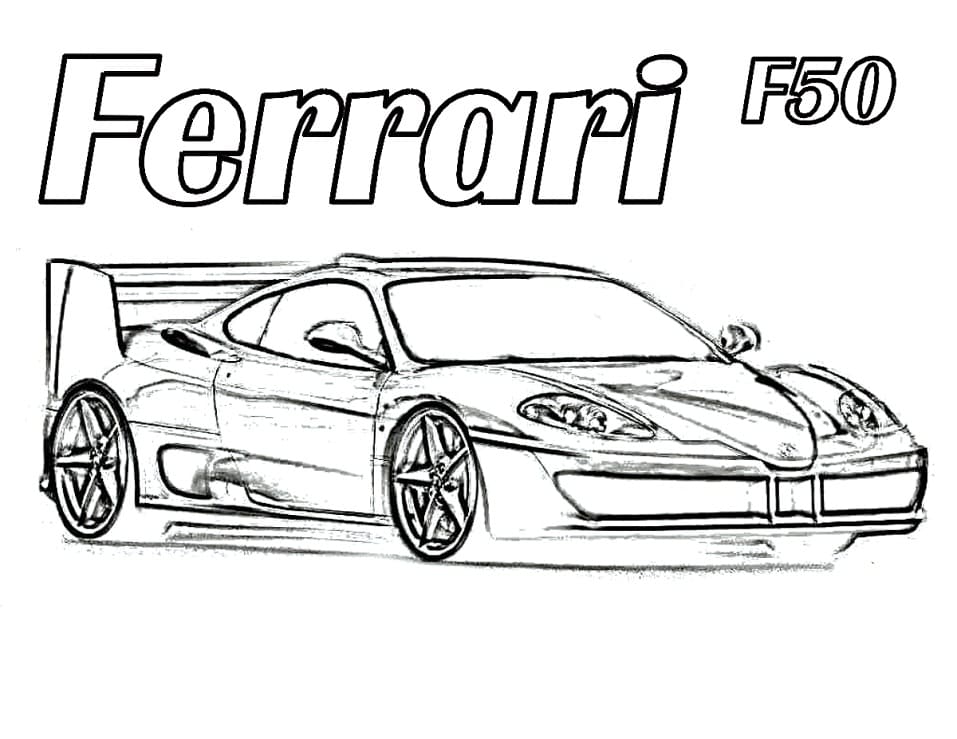 Målarbild Ferrari F50