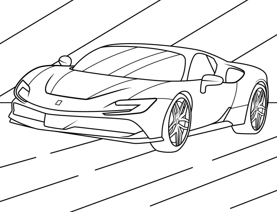 Målarbild Ferrari Gratis
