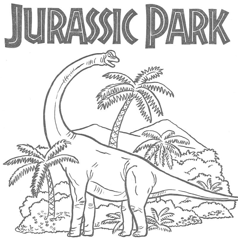 Målarbild Jurassic Park 11